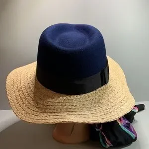 Kate Spade Hats Off color block straw/felt hat with grosgrain hatband. OSFM NWT kate spade | Accessories | Kate Spade Hats Off Color Block  main image 4
